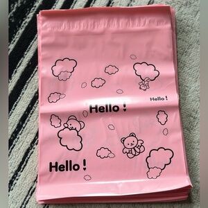 Pink Bear “Hello!” 100PCS *Poly Mailers 9.75x12 Inch